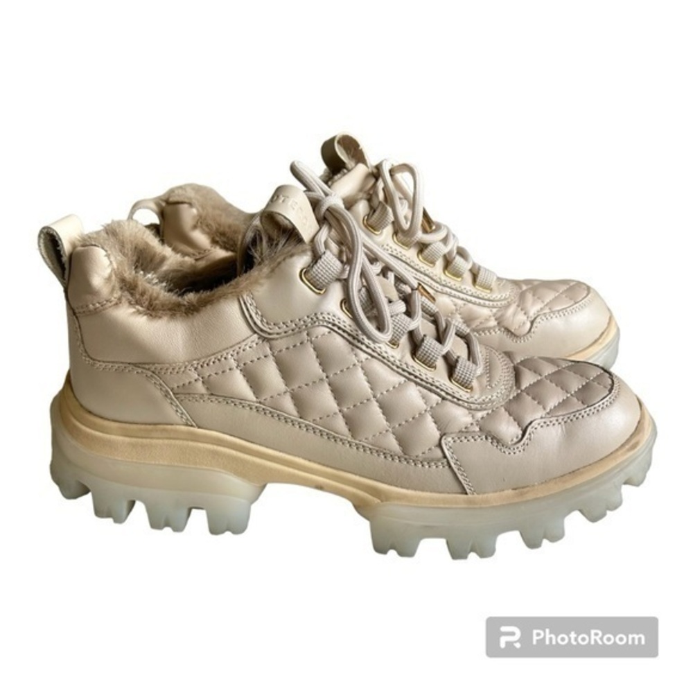 Uterque quilted fur lined chunky sneakers shoes 39